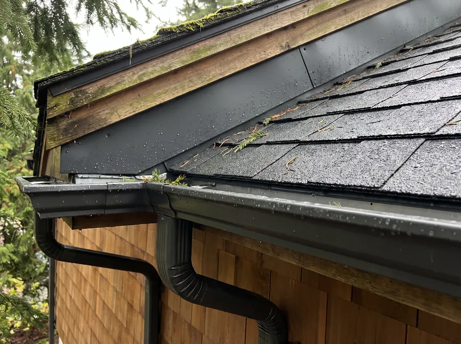 New roof valley and gutter detail