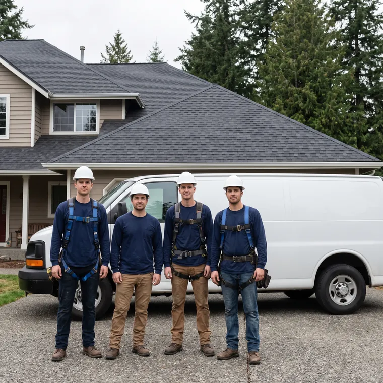Licensed and insured roofing crew